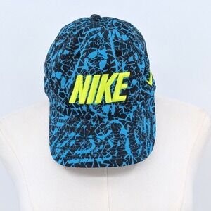 Nike Heritage86 Abstract Print Hat – Blue & Neon‎ Yellow One Size
